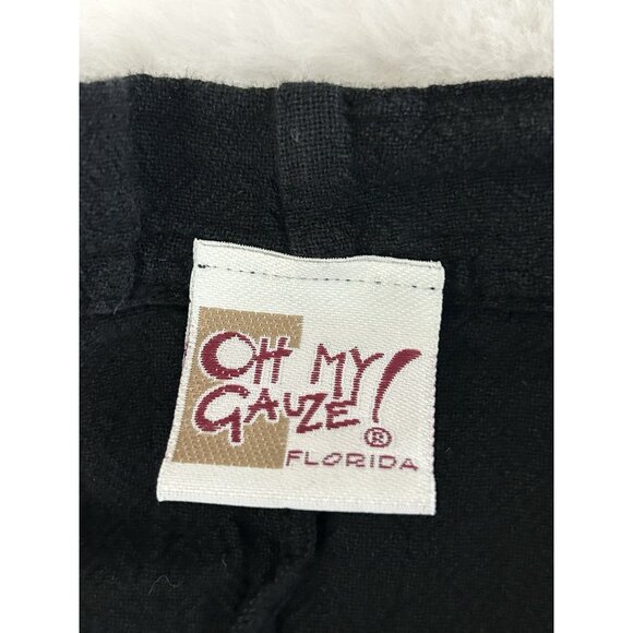 OH MY GAUZE Skirt Size 1 Crinkle Mermaid Flared Maxi A-Line Elastic Waist Black - Picture 3 of 11